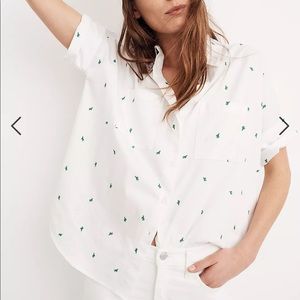 Madewell Embroidered Cactus Courier Shirt